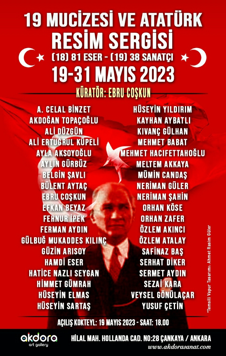 PROF. DR. AYLİN GÜRBÜZ, “19 MUCİZESİ VE ATATÜRK” SERGİSİNE ESERLERİ İLE KATKIDA BULUNDU