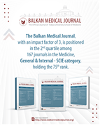 BALKAN MEDICAL JOURNAL BAŞARISINI SÜRDÜRÜYOR