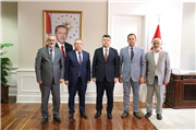 REKTÖR PROF. DR. ERHAN TABAKOĞLU VE REKTÖR YARDIMCISI PROF. DR. OSMAN NURİ HATİPOĞLU’NDAN, SAĞLIK BAKAN YARDIMCISI H. KÜRŞAT KIRBIYIK’A ZİYARET