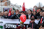 REKTÖR PROF. DR. ERHAN TABAKOĞLU “ÖZGÜR FİLİSTİN YÜRÜYÜŞÜ”NE KATILDI