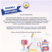  YENİ KAYIT YAPTIRAN ÖĞRENCİLER İÇİN ZORUNLU YABANCI DİL MUAFİYET SINAVI