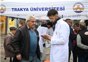 TRAKYA ÜNİVERSİTESİNDEN SARAÇLAR CADDESİNDE TANSİYON VE ŞEKER TARAMASI