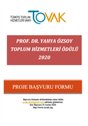 Prof. Dr. Yahya Özsoy Topluma Hizmet Ödülü 2020